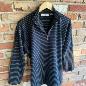 Vintage 90’s: Chaus Sport- Women’s XL Half Zip - Navy and White